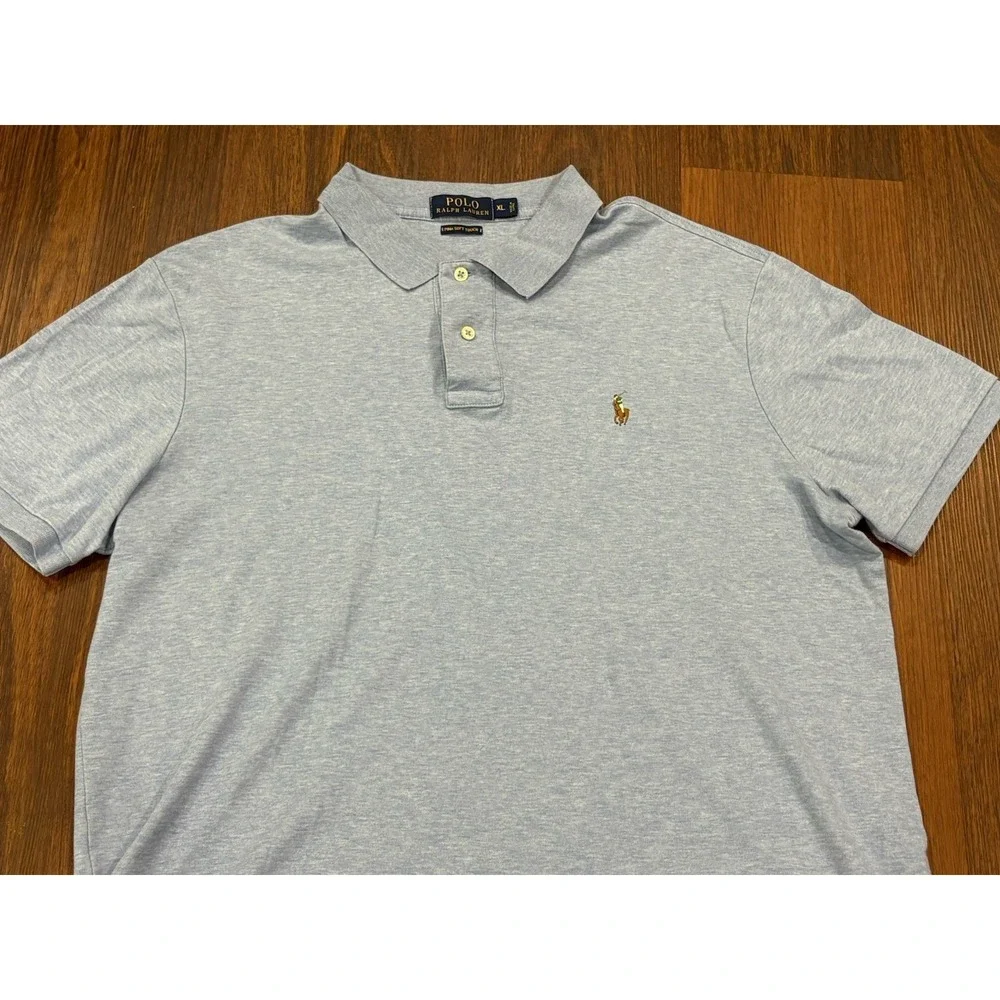 Polo Ralph Lauren Pima Soft Touch Polo‎ Shirt Men's XL Gray